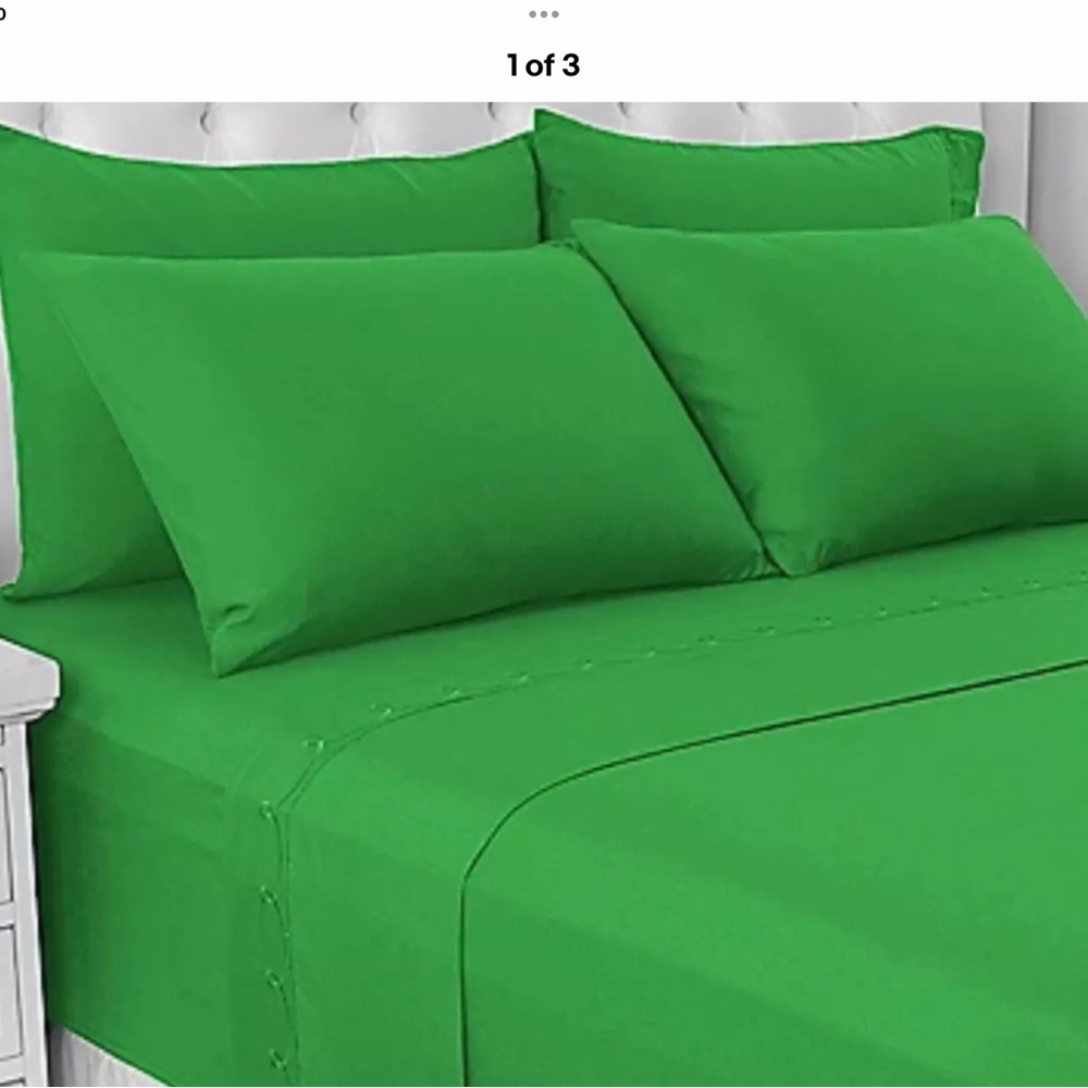 New Cozelle twin sheet set spring green 100% Polyester